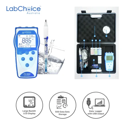 Portable pH Meter Kit PH8500-PW with LabSen 803 Electrode for Pure Water, -2.00 to 19.99 pH - Image 1