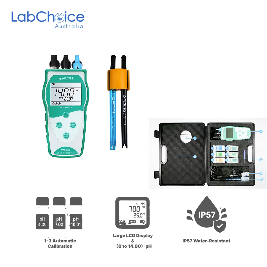 Portable pHConductivity Meter Kit PC850 LabChoice AU 1