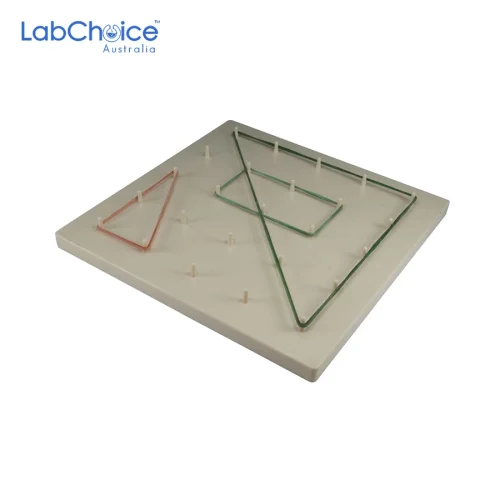 Student Plastic Geoboard with Rubber Bands - Image 1